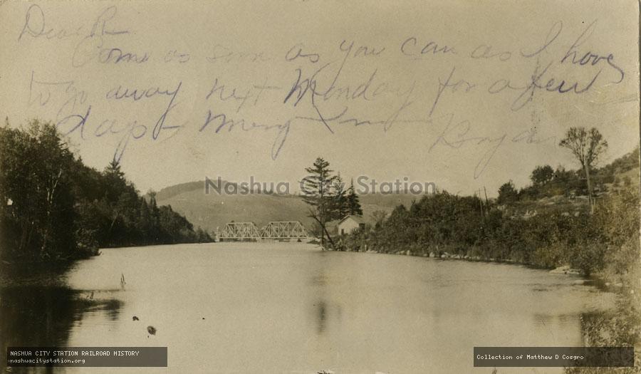 Postcard: Railroad Bridge, Beecher Falls, Vermont